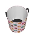 thumbnail image 3 of Balery Colorful Donuts Round Laundry Basket with Handles Waterproof Freestanding Laundry Hamper for Clothes Toys in the Dorm and Family-Medium, 3 of 8