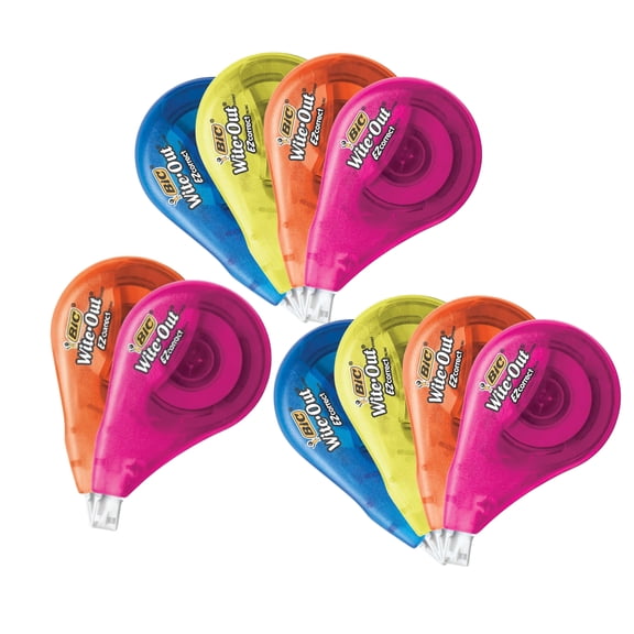 BIC® Wite-Out® Brand EZ Correct® Correction Tape, White, 10 Pack