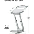 thumbnail image 4 of Telescopic Laptop Stand for Desk with Swivel Base Sit to Stand Height Adjustable Portable Riser Holder for Good Posture Compatible with MacBook Pro All Laptops &#, 4 of 9