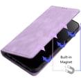thumbnail image 5 of Leather Folio Wallet Case for Samsung Galaxy S25 - Purple, 5 of 5