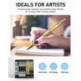 thumbnail image 3 of Nicpro Gold Art Mechanical Pencil Set, Metal Drafting Pencil 0.5, 0.7, 0.9mm & 2mm Lead Holder(2B HB 2H) with Lead Refills Case, 3 of 5