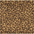thumbnail image 3 of Unique Loom Wildlife Leopard Design Rug 6' x 6' Square Light Brown/Black, 3 of 5