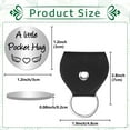 thumbnail image 2 of Little Pocket Hug Token Coin Holder Keychain Long Distance Relationship Keepsake Stainless Steel Double Sided Coin Token Sign with Leather Keychains -Always and Forever No Matter What Black, 2 of 9