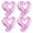 Pink, variant on YIMWNYI 18 Inch Heart-Shaped Aluminum Foil Balloons - Wedding and Valentine's Day Decorations, Durable and Lightweight Party Balloons, Set of 4