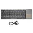 thumbnail image 1 of Teclado Bluetooth plegable, 63 teclas, Mini teclado plegable ultrafino de Metal con panel táctil para Windows, IOS y Android, 1 of 8