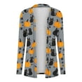 thumbnail image 5 of Feancey Open Front Cardigans for Women Halloween Pumpkin Print Kimono Jacket Holiday Casual Plus Size Cardigan Lightweight Shawls Multicolor L, 5 of 8