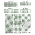 thumbnail image 3 of Kitchen Cafe Valance Curtain for Small Windows,Classic Sage Green White Lattice Rod Pocket Short Valances Buffalo Checker Plaid Window Treatment Panel for Living Room/Bedroom/Bathroom,42x18in, 3 of 9