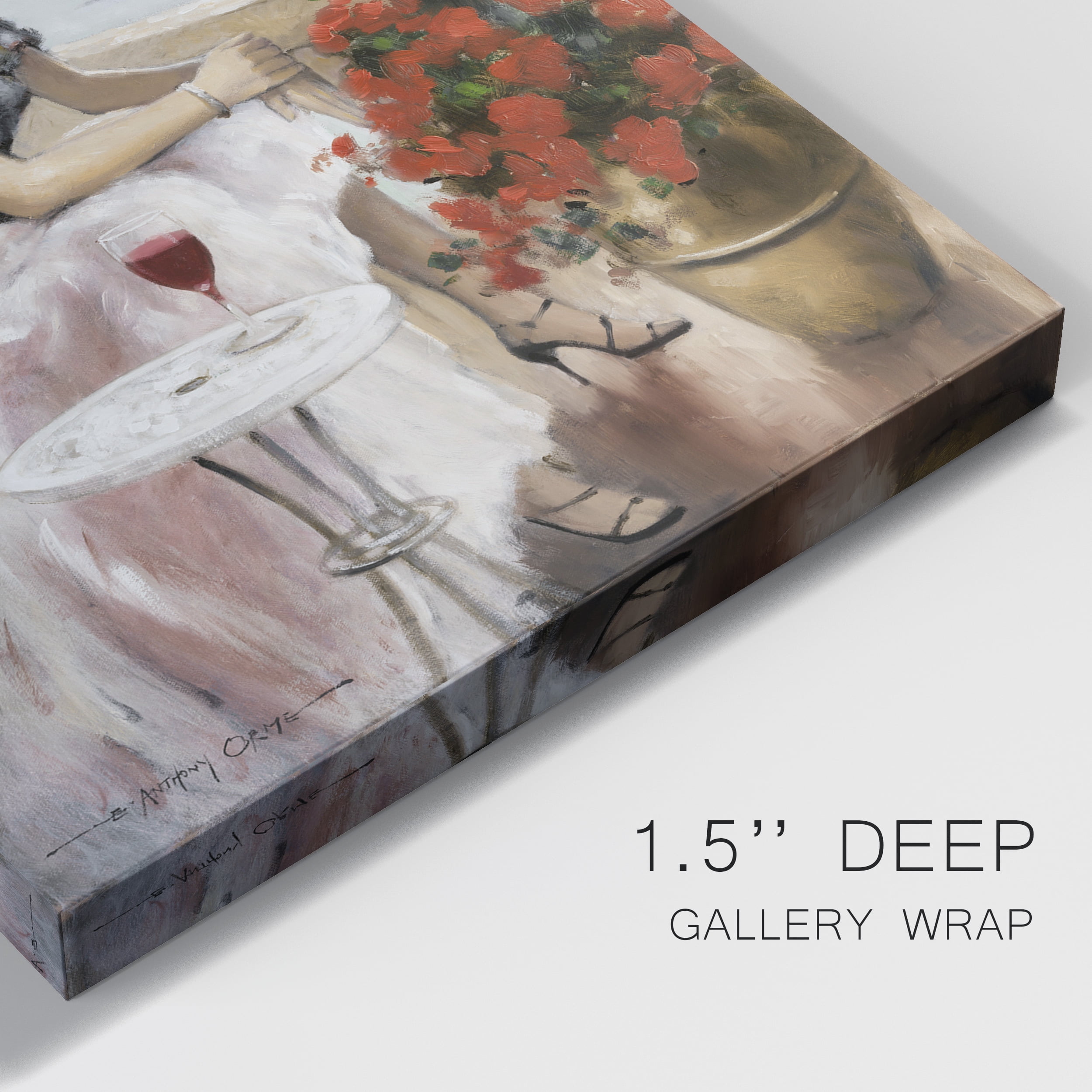 Afternoon On The Canal Premium Gallery Wrapped Canvas - Ready to Hang - 24 x 36