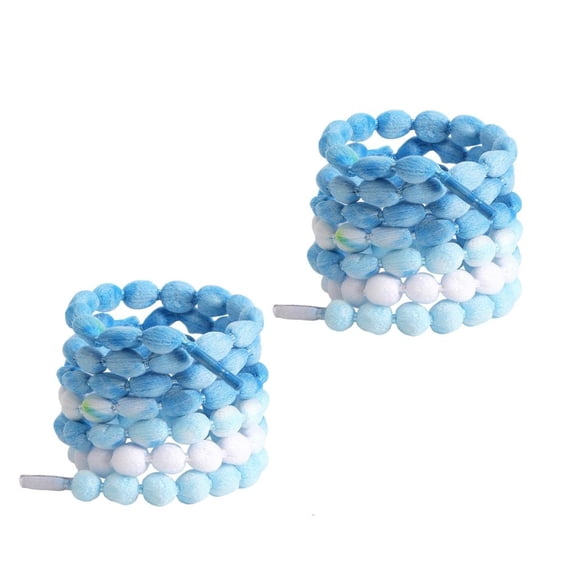 MOMOJIA Colorful Braid Bubbles Shoe Laces 100cm Long Polyester Shoe Lace Replacement Sneakers Shoelaces for Women Teens Sneakers
