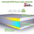 thumbnail image 5 of Almohada Extra Firme 3 Capas Con Memory Foam Sin Funda La Fabrica de Espuma Almohada 3 capas con MEMORY FOAM sin Funda, 5 of 5