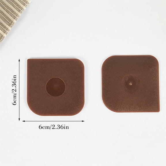 5pc Brown Silicone Scraper Set 6 * 6CM Multi Functional Pot Cleaning Butter Scraper Square Grease Scraper Kitchen Tool Comfortable Handle For Non Stick Stainless Steel Pans Easy Clean Labor Saving