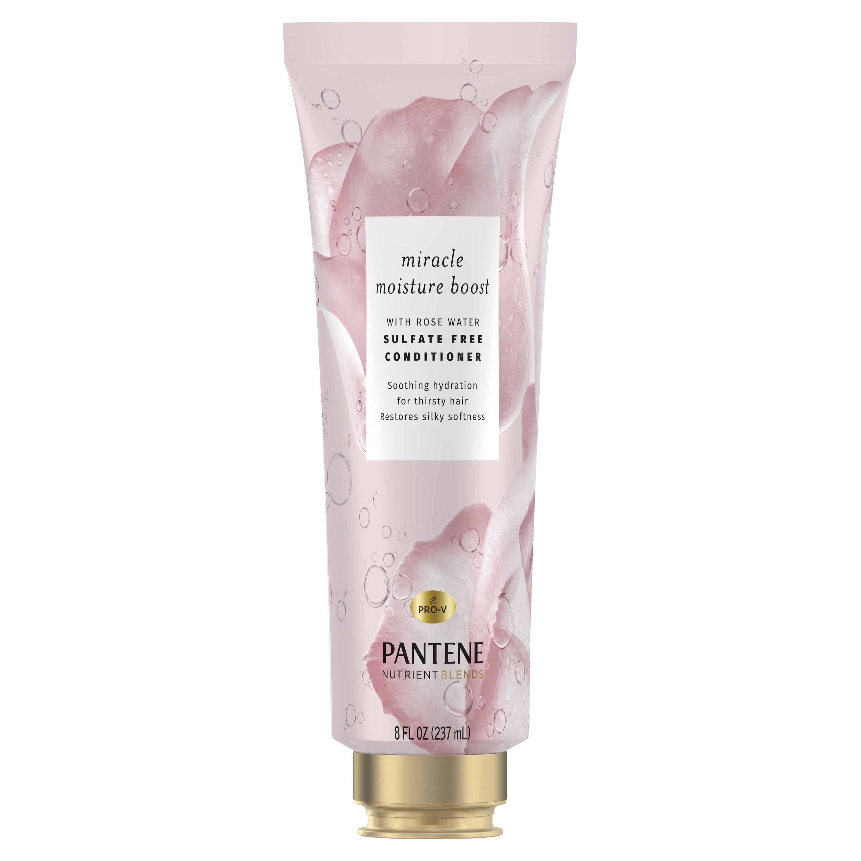 Pantene Nutrient Blends Miracle Moisture Boost Rose Water Conditioner for Dry Hair, Sulfate Free