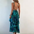 thumbnail image 4 of Ovbmpzd Maxi Summer Dresses for Women Green Elegant A-Line Tiered Dresses Sleeveless V-Neck Casual Dresses Women'S Summer Dresses,S, 4 of 5