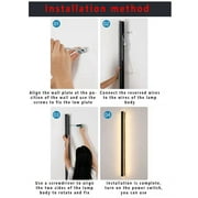 LITOM Outdoor Modern Wall Light, LED Wall Sconce Fixture, Rectangular Black Shell Wall lamp, Elegant Frosted, IP65, Anti Rust, for Porch, Background Wall, 1 Pack