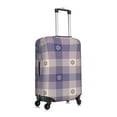 thumbnail image 3 of Balery Purple Floral Gingham Check Plaid Luggage Cover Protector, Scratch And Dirt Resistant, Fits 18-32 Inch Luggage - Small, 3 of 9