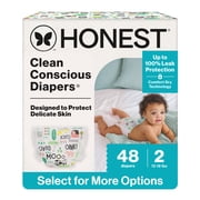 Honest® Clean Conscious Baby Diapers Size 2 (12-18 lbs), Hypoallergenic and Fragrance Free, 48 Count