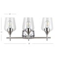 thumbnail image 5 of Safavieh Eagan 11 in. H Three Light Wine Glass Wall Sconce, Nickel, 5 of 5
