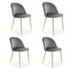 thumbnail image 1 of Sillas de Comedor de Terciopelo con Patas de Acero Acabado Tipo Madera Estilo Moderno - Sillas de Comedor Tapizadas Minimalista con Relleno Suave Set 4 Piezas Oxford, 1 of 1