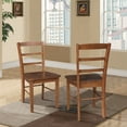 thumbnail image 3 of Set of 2 Solid Wood Madrid Ladderback Chairs in Distressed Oak, 3 of 11