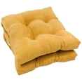 thumbnail image 1 of Coussins de Chaise Carrés Capitonnés en Microsuède Uni de 16 Po (Ensemble de 2), 1 of 2