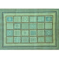 thumbnail image 1 of Ahgly Company Indoor Rectangle Abstract Light Blue Modern Area Rugs, 2' x 4', 1 of 4