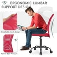 thumbnail image 4 of Dkelincs Ergonomic Office Chair Adjustable Mesh Computer Desk Chair with Back Support Rolling Chair, Red, 4 of 7