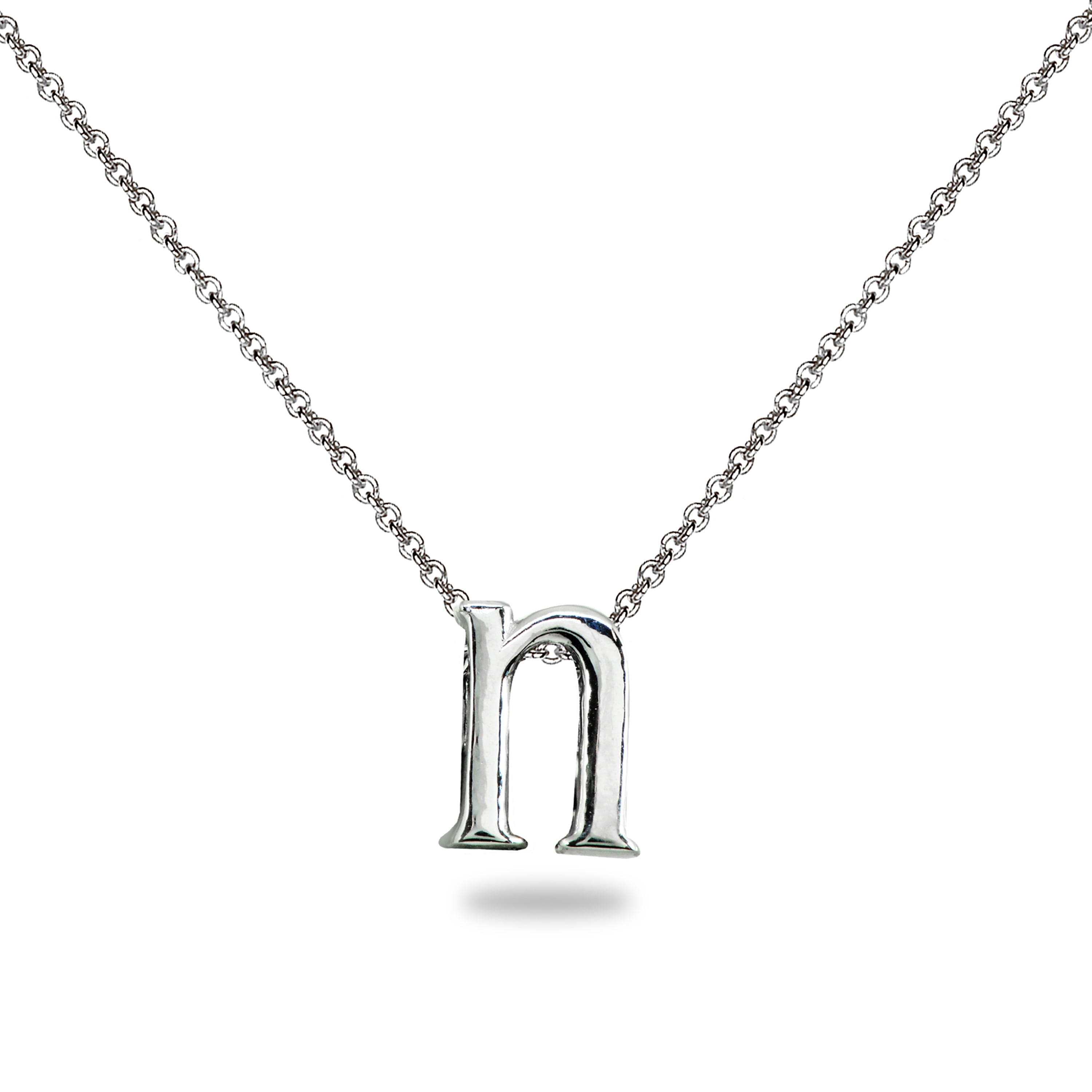 N Letter Initial Alphabet 925 Silver 