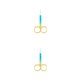 thumbnail image 4 of Minnieouse Pinzas para cutículas de uñas, tijeras de acero inoxidable, recortador de cejas galvanoplastia, pinzas para el pelo de la nariz, Aerosol Oro Azul 2Conjunto, 4 of 6