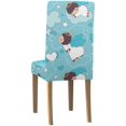 thumbnail image 4 of Funda elástica para silla ABPHQTO dibujo de ángeles corazón Día de San Valentín protector de asiento para comedor Hotel boda juego de 4, 4 of 4