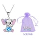 thumbnail image 3 of Collar Elefante/Corazón Plata/Azul 1 Pza High Monaco ElephantNeck01, 3 of 4