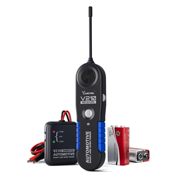 VDIAGTOOL V210 Automotive Wire Tracer Open & Short Circuit Finder, DC 6–42V Cable Tracker with LED Probe & Buzzer, Battery Powered Electrical Tester