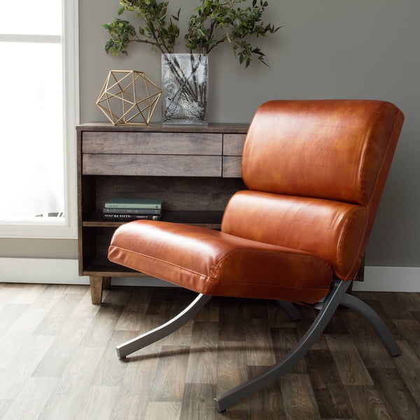 Featured image of post Cognac Faux Leather Accent Chair / Here, your favorite looks cost less than you thought possible.
