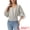 Apricot, variant on Women's V Neck Chiffon Smocked Batwing Dolman Sleeve Blouses XS White Black