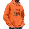 thumbnail image 2 of LEBONYARD Mens Tops Clearance,Sales Hoodies for Men,Men's Thanksgiving Printed Pocket Drawstring Casual Hooded Sweatshirt Long Sleeved Top Orange XXL, 2 of 5