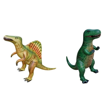 Inflatable Tyrannosaurus T-Rex Spinosaurus Dinosaur Jurassic Toy Party Gift Kids (TYR3+SPINO)