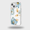 thumbnail image 1 of MagSafe iPhone 15 Blue Wildflower Clear Case, 1 of 5