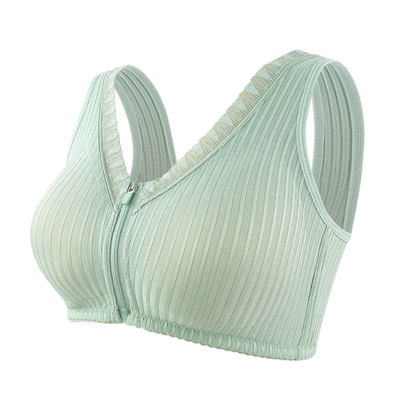 Gyexs Womens Seamless Sports Bra Comfortable Wirefree Support for Yoga Workout Running and Sleep Wireless Bras for Women, Green, Size 38