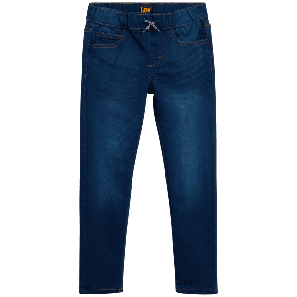 Lee Boys' Jeans Pull On Tapered Fit Comfort Stretch Knit Denim Jeans