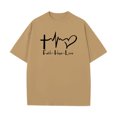 thumbnail image 4 of jowamay Christian Tee Shirts for Men Faith Hope Love Oversized Short Sleeve Tshirts Casual Summer Holiday Tops for Travel, 4 of 5