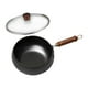 thumbnail image 1 of Sartén wok de fondo plano para cocina de inducción, sartén a gas, wok chino 26 centímetros, 1 of 9
