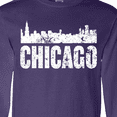thumbnail image 4 of Inktastic Chicago Skyline Grunge Long Sleeve T-Shirt, 4 of 5