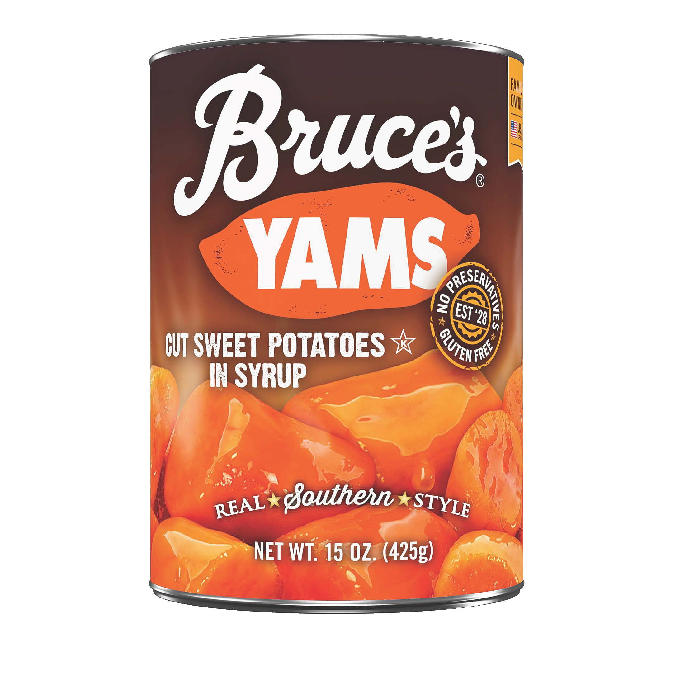Bruce's Canned Yams Cut Sweet Potatoes in Syrup, 15 oz , Can