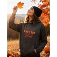 thumbnail image 4 of Unique Holiday Thanksgiving Hoodie for Men Women, Funny Turkey Graphic Pullover Hooded Sweatshirt, Cozy Cotton Poly Blend, Holiday Fall Outfit, 4 of 5