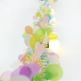 JeashCHAT Easter Tinsel Garland with Colorful Egg Decorations, Metallic Hanging Garlands for