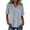 Light Gray #1, variant on Summer Shirts for Women Dressy Casual Cotton Linen Short Sleeve Wrap V Neck Button Decor Pleated Flowy Ruffle Hem Top Blue 2XL