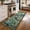Blue Green, variant on Garvee 2'x6' Vintage Botanical Runner Rug Jungle Floral Print Carpet, Washable Boho Rug Low Pile Non Slip Oriental Rug for Hallway Bedroom Kitchen, Green