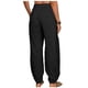 thumbnail image 4 of Pantalones anchos con cintura elástica para mujer - Pantalones holgados informales con bolsillos - Poliéster, tallas S-XXXXXL, 4 of 7