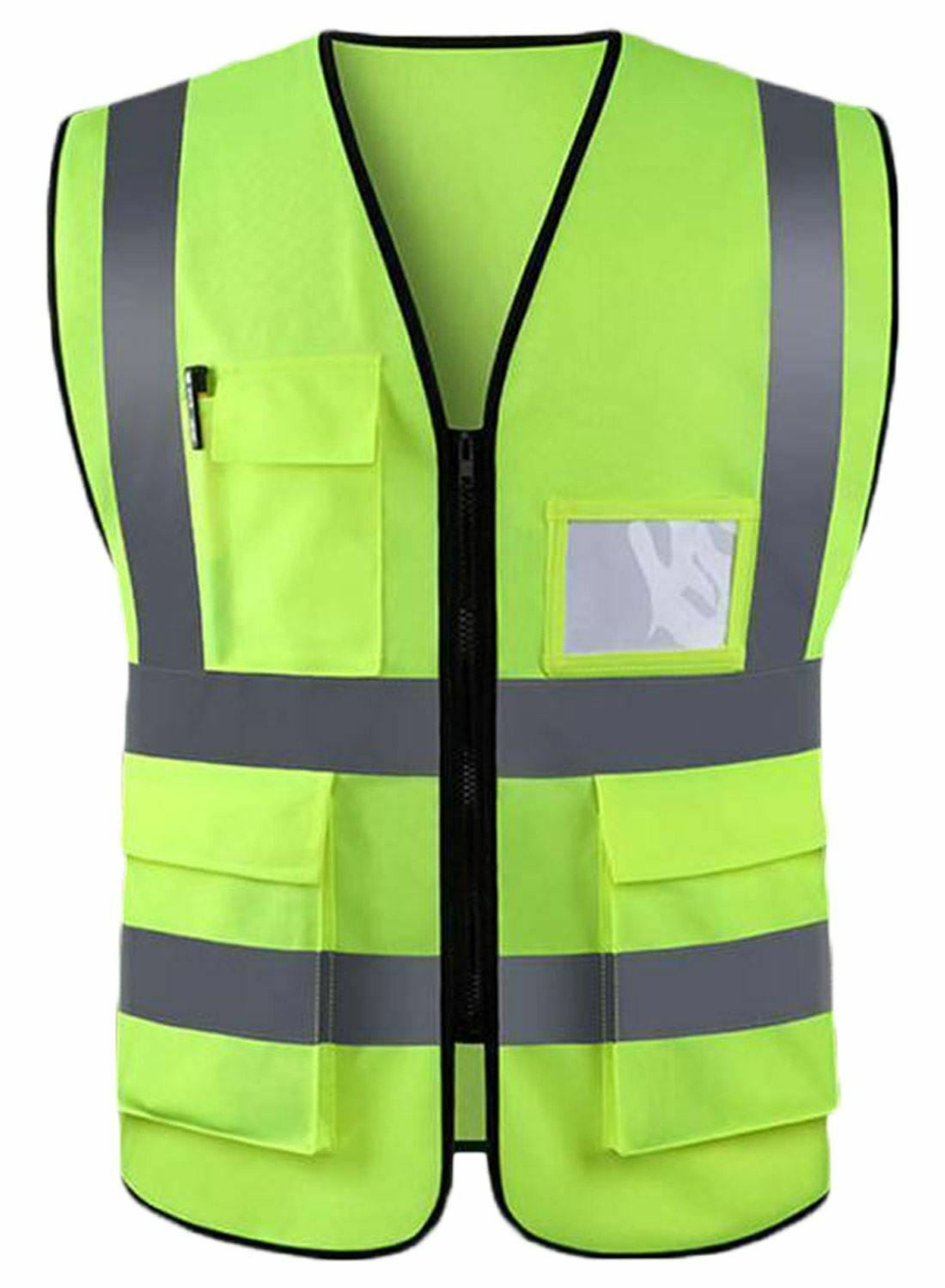 High Visibility Safety Vest Reflective Waistcoat with Pockets Color