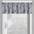 thumbnail image 4 of Ambesonne Moroccan Valance & Curtain, Portuguese Traditional, 55"x24", Blue White Pale Brown, 4 of 6