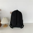 thumbnail image 2 of AMERTEER Woman Backpack Large Capacity Girls School Bags Solid Color for Vacation (Black), 2 of 10